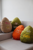 Load image into Gallery viewer, Velvet Easter Joy – Soft Decorative Pillows, Spring Harmony, Multilingual Easter Egg Pillows with Embroidery