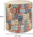 Load image into Gallery viewer, Scandinavian houses theme pouf