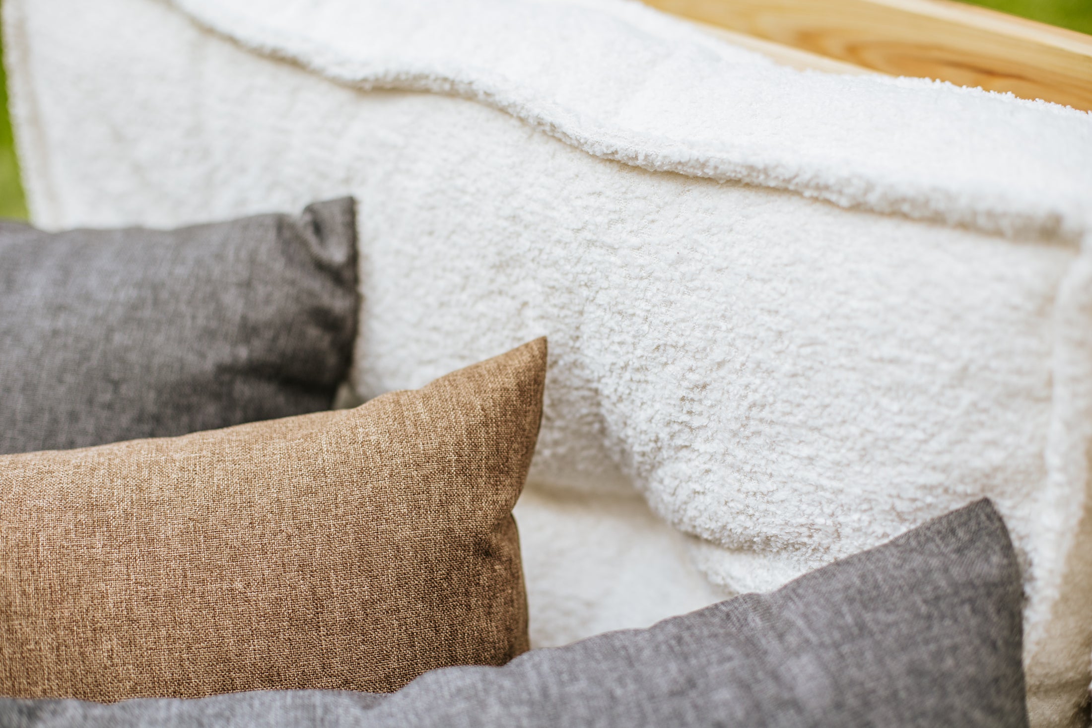 Aspen House and Garden Furniture Cushions - Soft and Durable Boucle Fabric