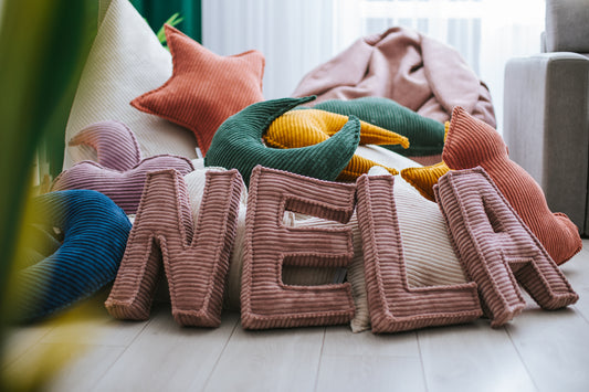 Letter - decorative pillow Corduroy