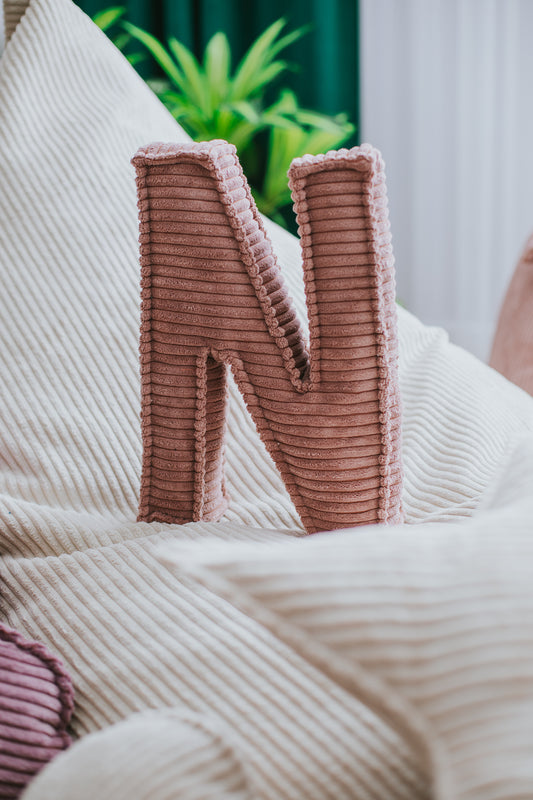 Letter - decorative pillow Corduroy