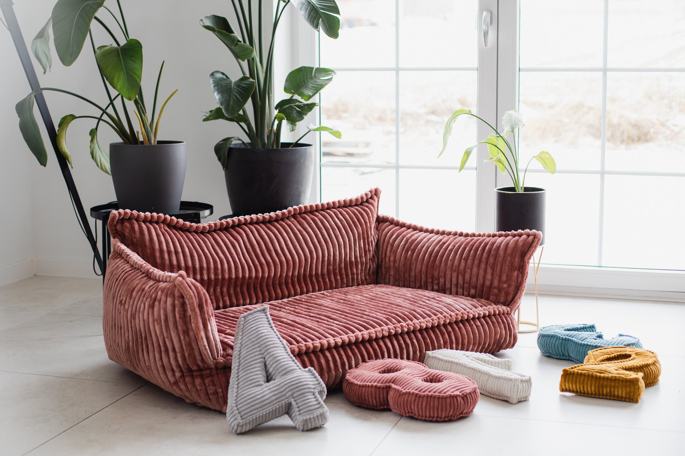 Soft Velvet Corduroy Kids Sofa – Cozy, Comfort & Style for Playful Moments,