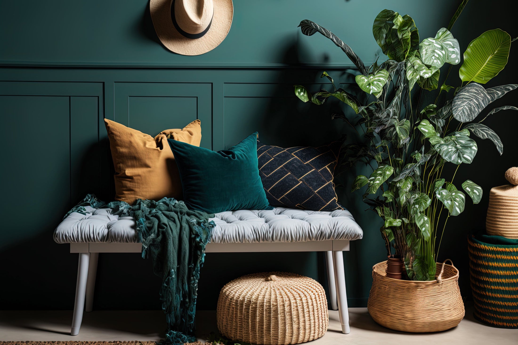 Quilted bench cushion - RELAX