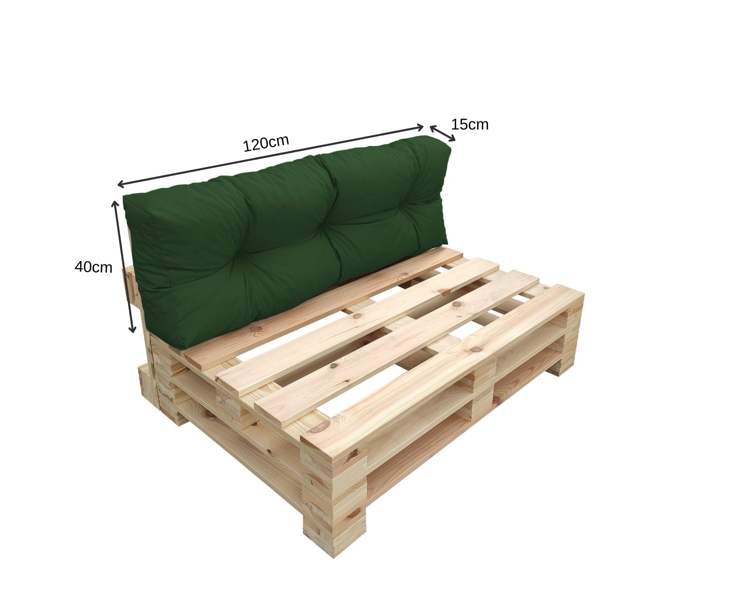 Garden cushions for EU pallet furniture OSLO - UV resistant