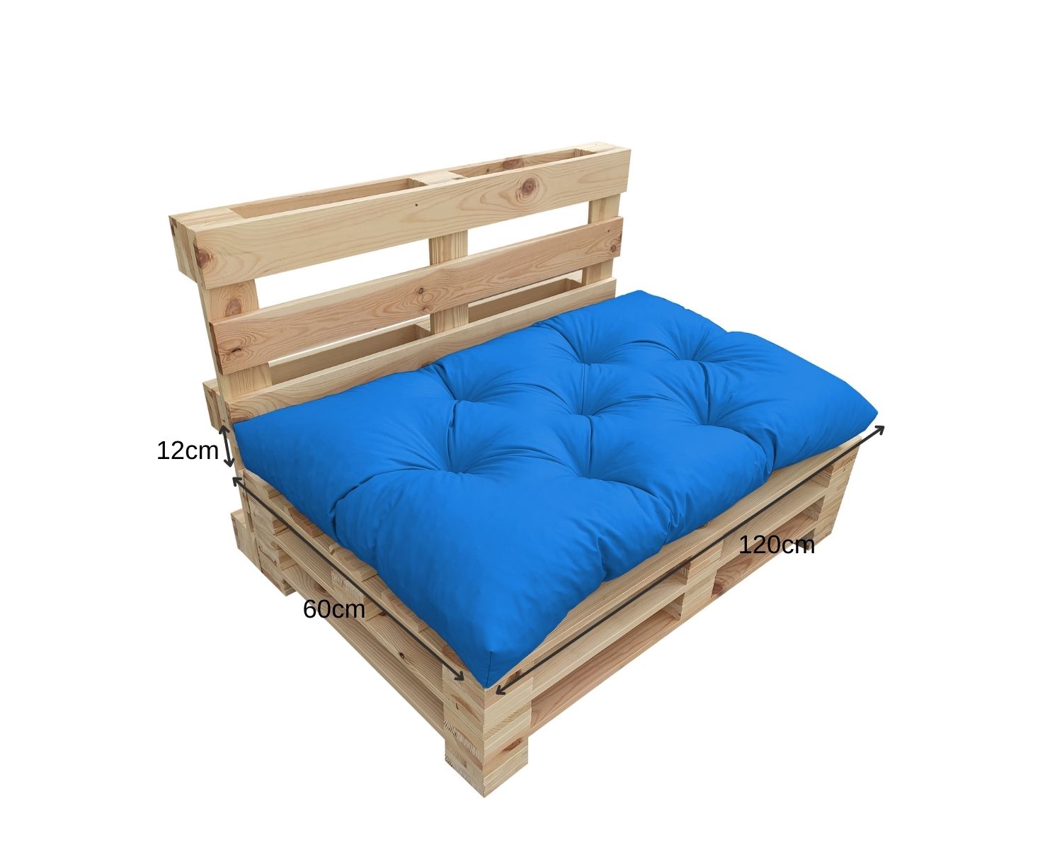 Garden cushions for EU pallet furniture OSLO - UV resistant