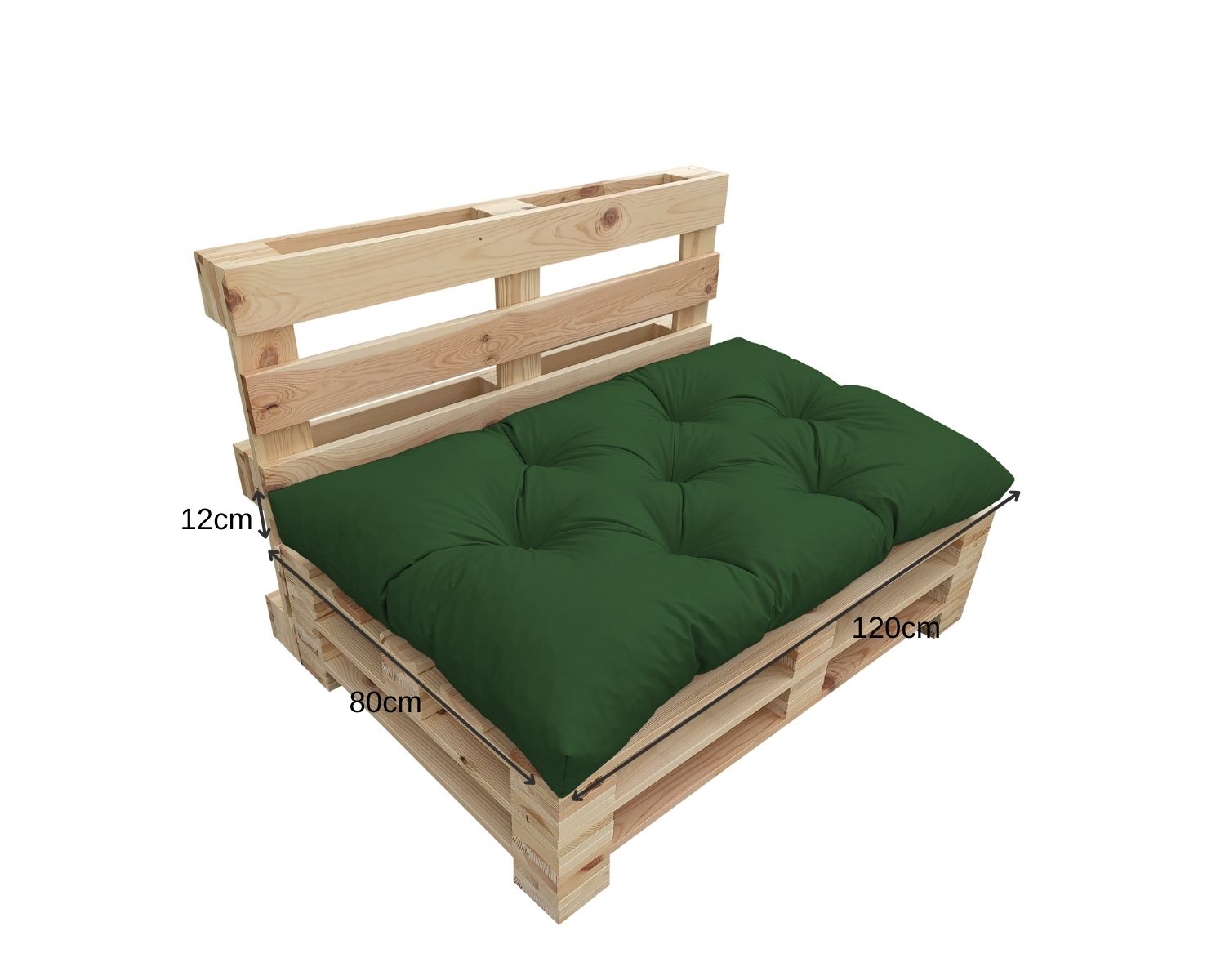 Garden cushions for EU pallet furniture OSLO - UV resistant